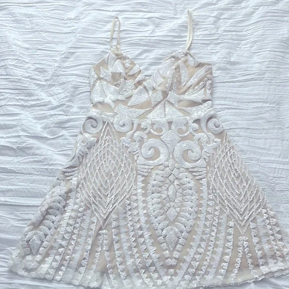 mini dress for women summer AKIRA Summer Days Mini Dress In Ivory